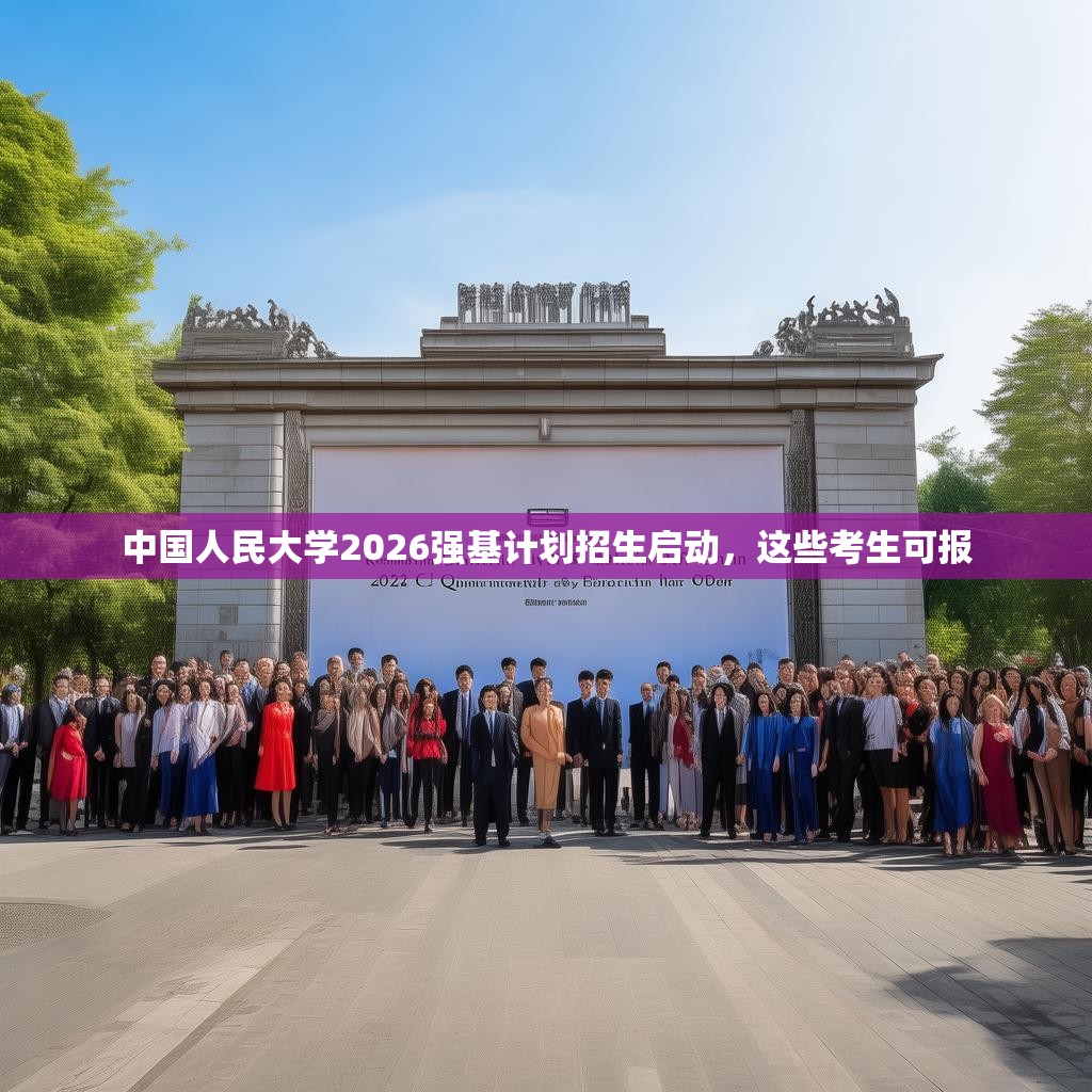 中国人民大学2026强基计划招生启动，这些考生可报